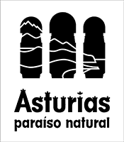 Logotipo Asturias, siluetas naturales y eslogan turístico.